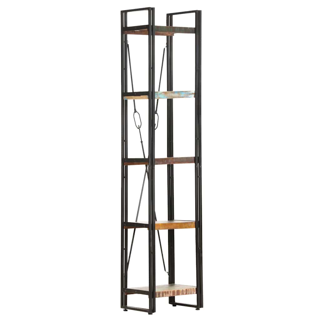 Bibliothèque 5 niveaux 40x30x180 cm Bois de récupération massif - XIOS