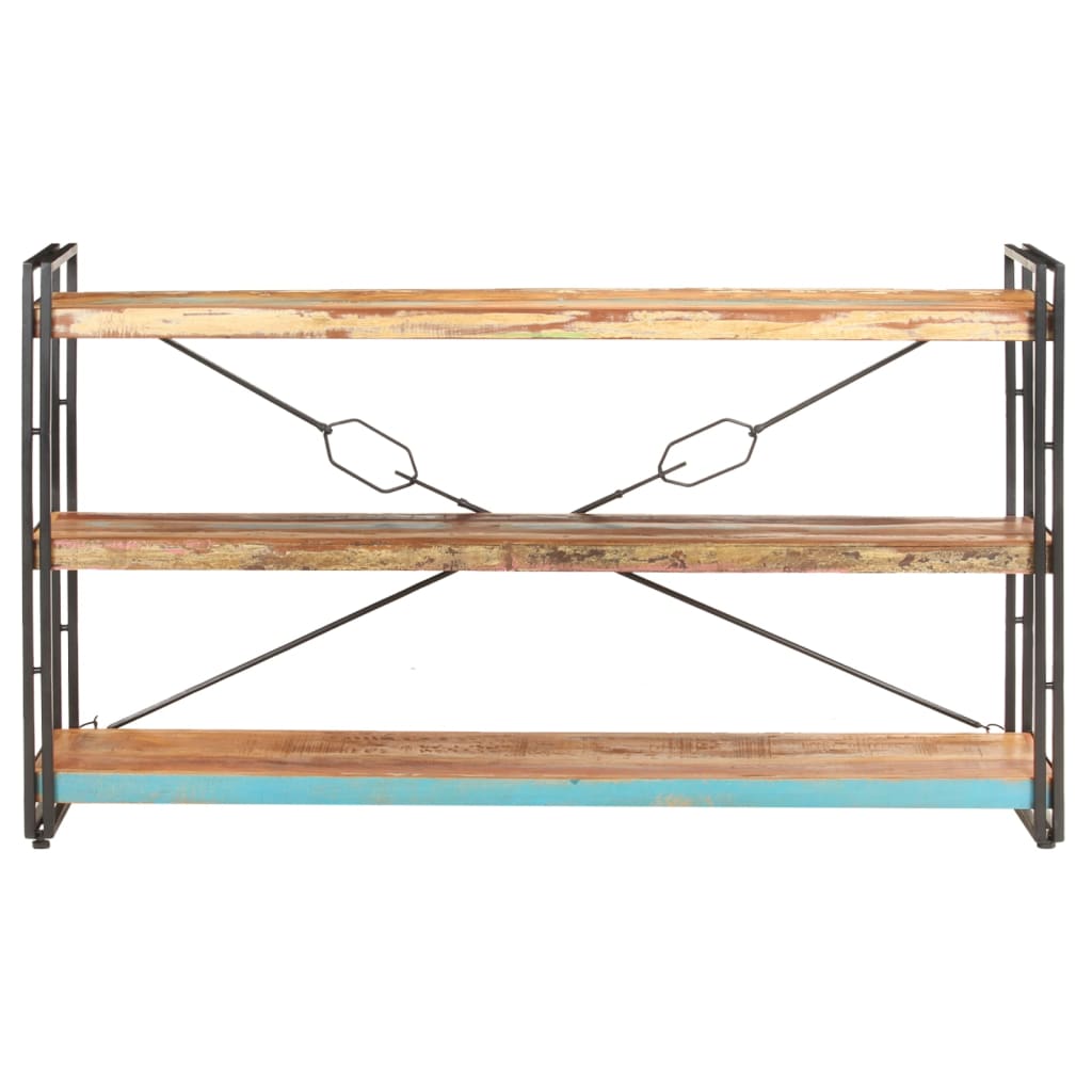 Bibliothèque 3 niveaux 140x30x80 cm Bois de récupération massif - XIOS