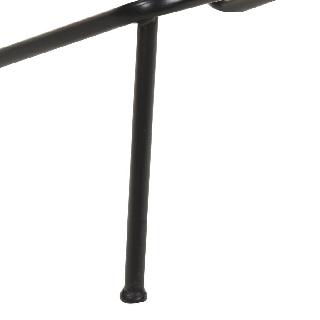 Tabourets de bar lot de 2 noir cuir véritable - XIOS