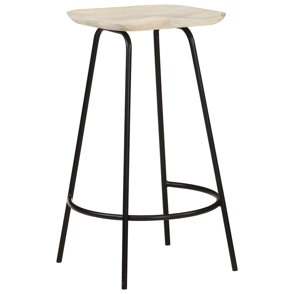 Tabourets de bar lot de 2 bois de manguier massif - XIOS