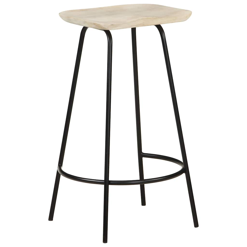 Tabourets de bar lot de 2 bois de manguier massif - XIOS