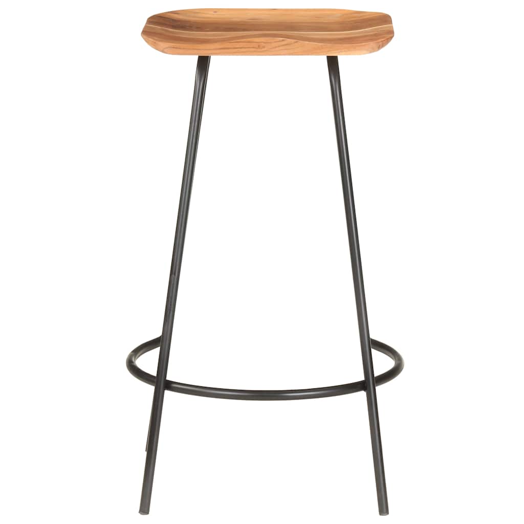 Tabourets de bar lot de 2 bois d'acacia solide - XIOS
