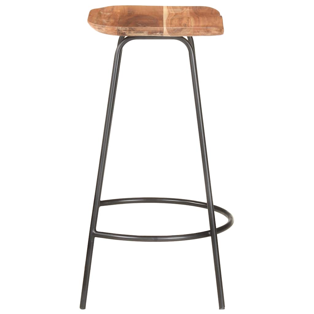 Tabourets de bar lot de 2 bois d'acacia solide - XIOS
