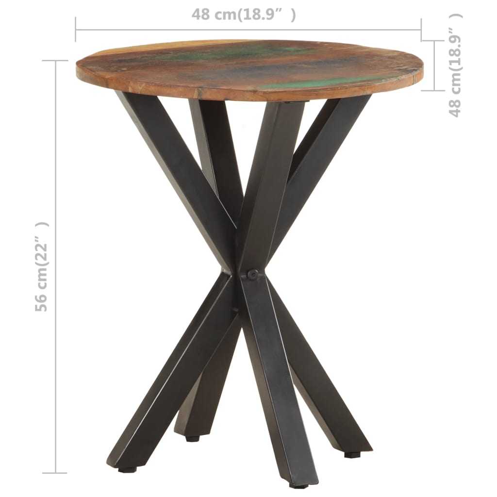 Table d'appoint 48x48x56 cm Bois de récupération massif
