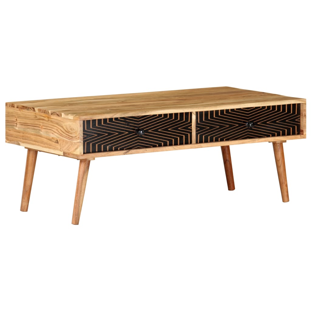Table basse 100x50x39 cm Bois d'acacia solide - XIOS