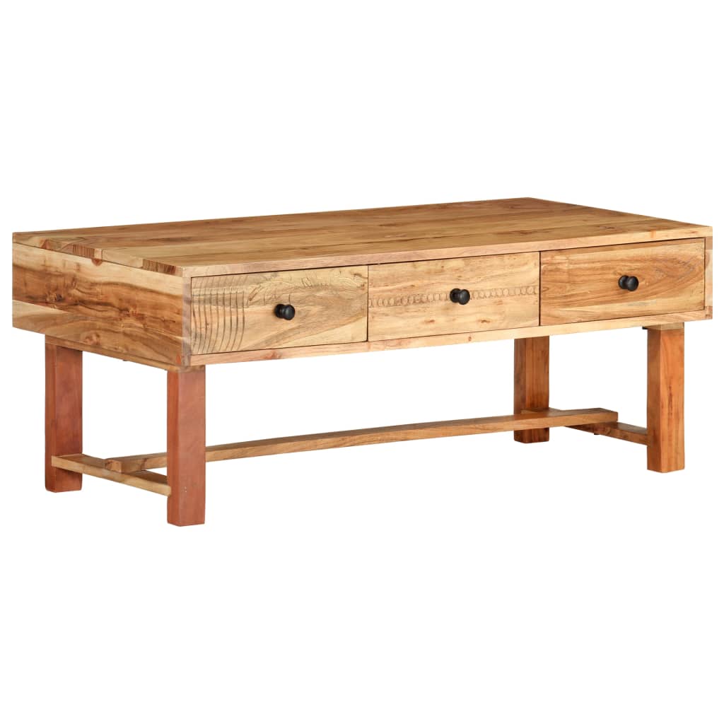Table basse 100x50x40 cm Bois d'acacia massif - XIOS