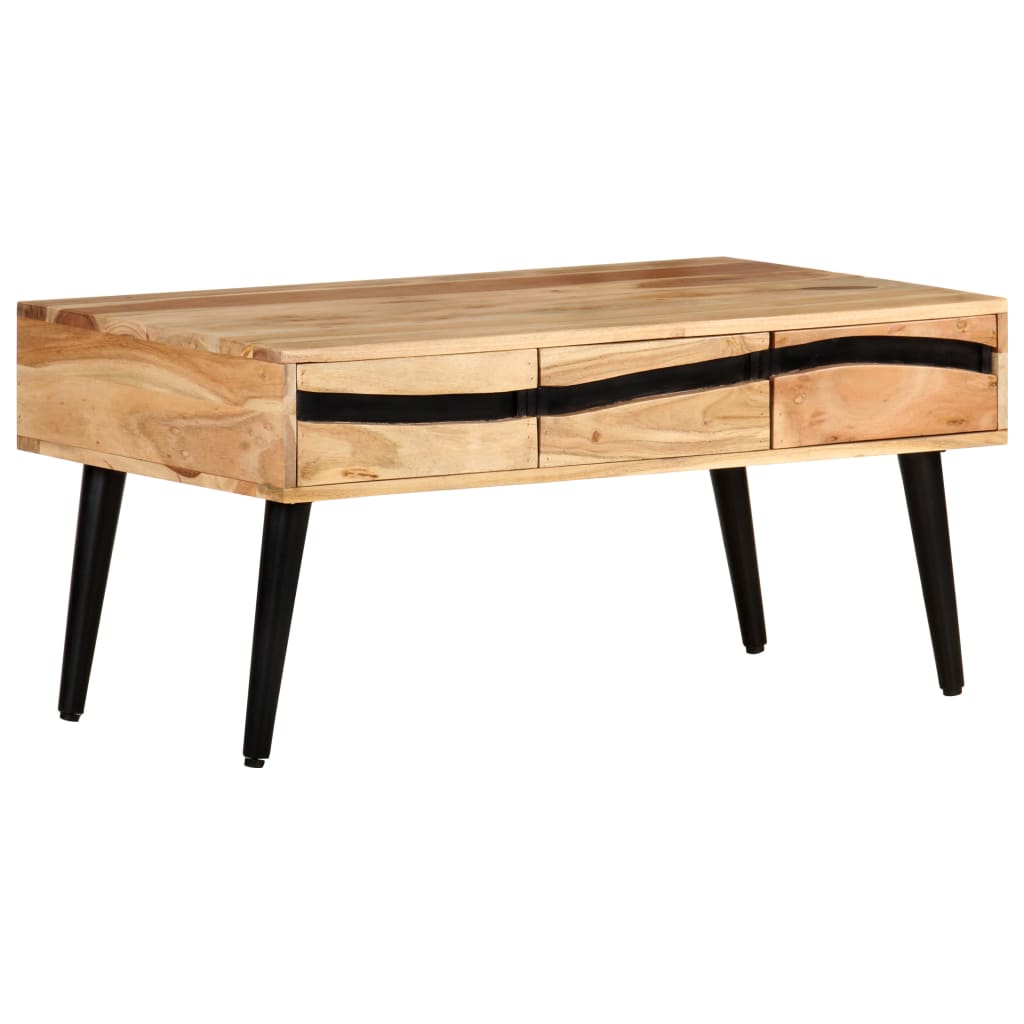 Table basse 88x50x42 cm Bois d'acacia solide - XIOS