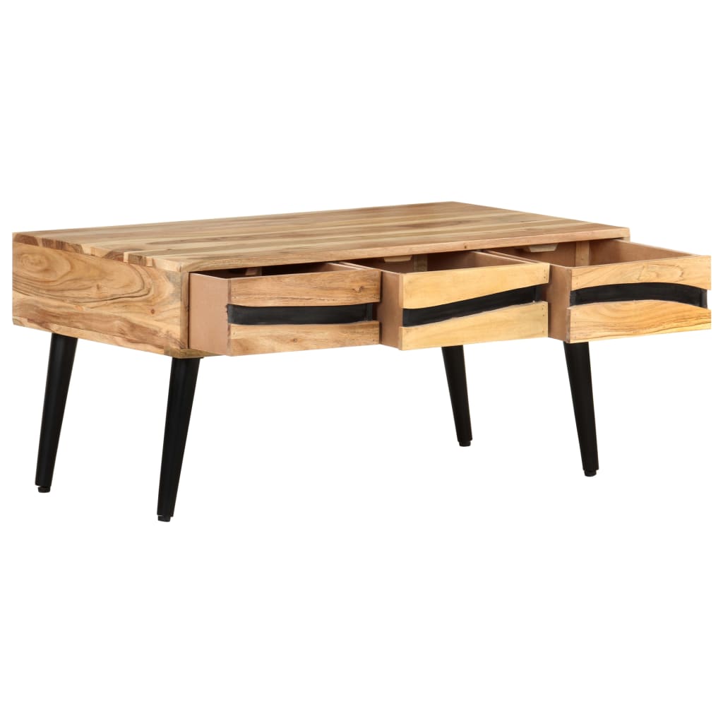 Table basse 88x50x42 cm Bois d'acacia solide - XIOS