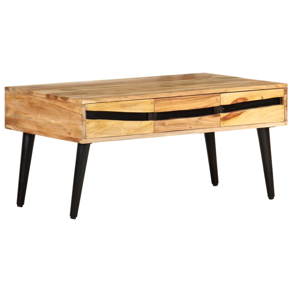 Table basse 88x50x42 cm Bois d'acacia solide - XIOS