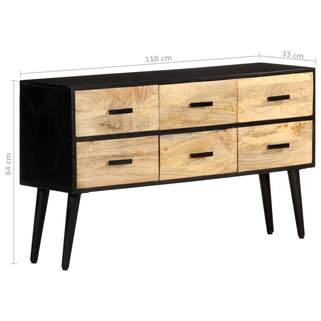 Buffet 110x33x64 cm Bois de manguier massif - XIOS