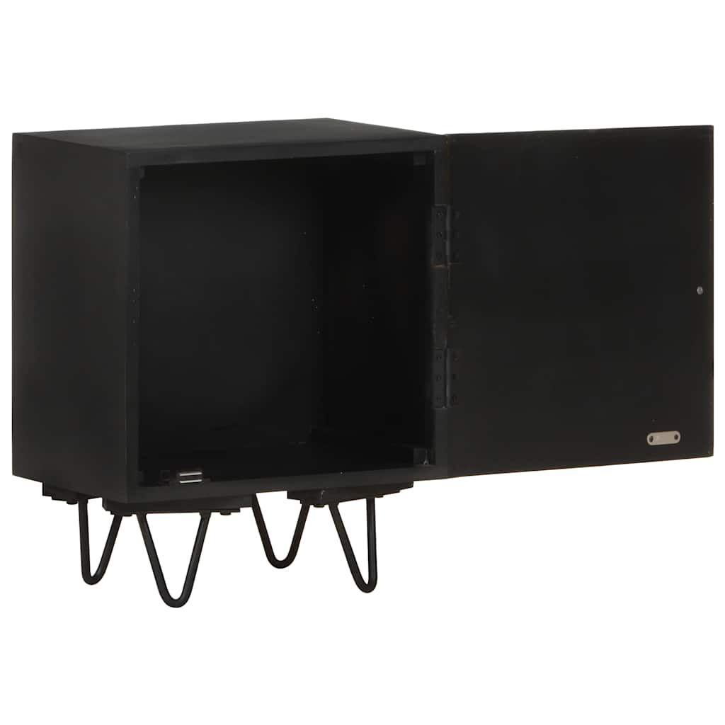 Table de chevet avec front en laiton 40x30x50cm Manguier massif - XIOS