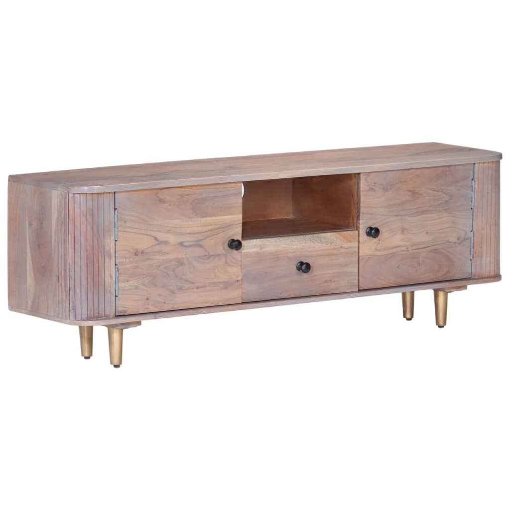 Meuble TV 118x30x40 cm Bois d'acacia massif - XIOS