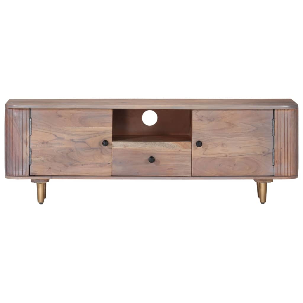 Meuble TV 118x30x40 cm Bois d'acacia massif - XIOS