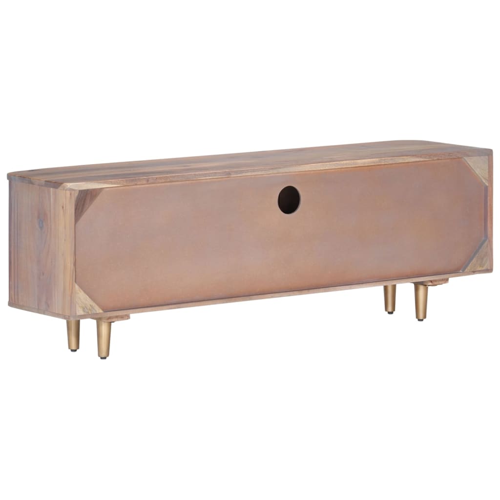Meuble TV 118x30x40 cm Bois d'acacia massif - XIOS