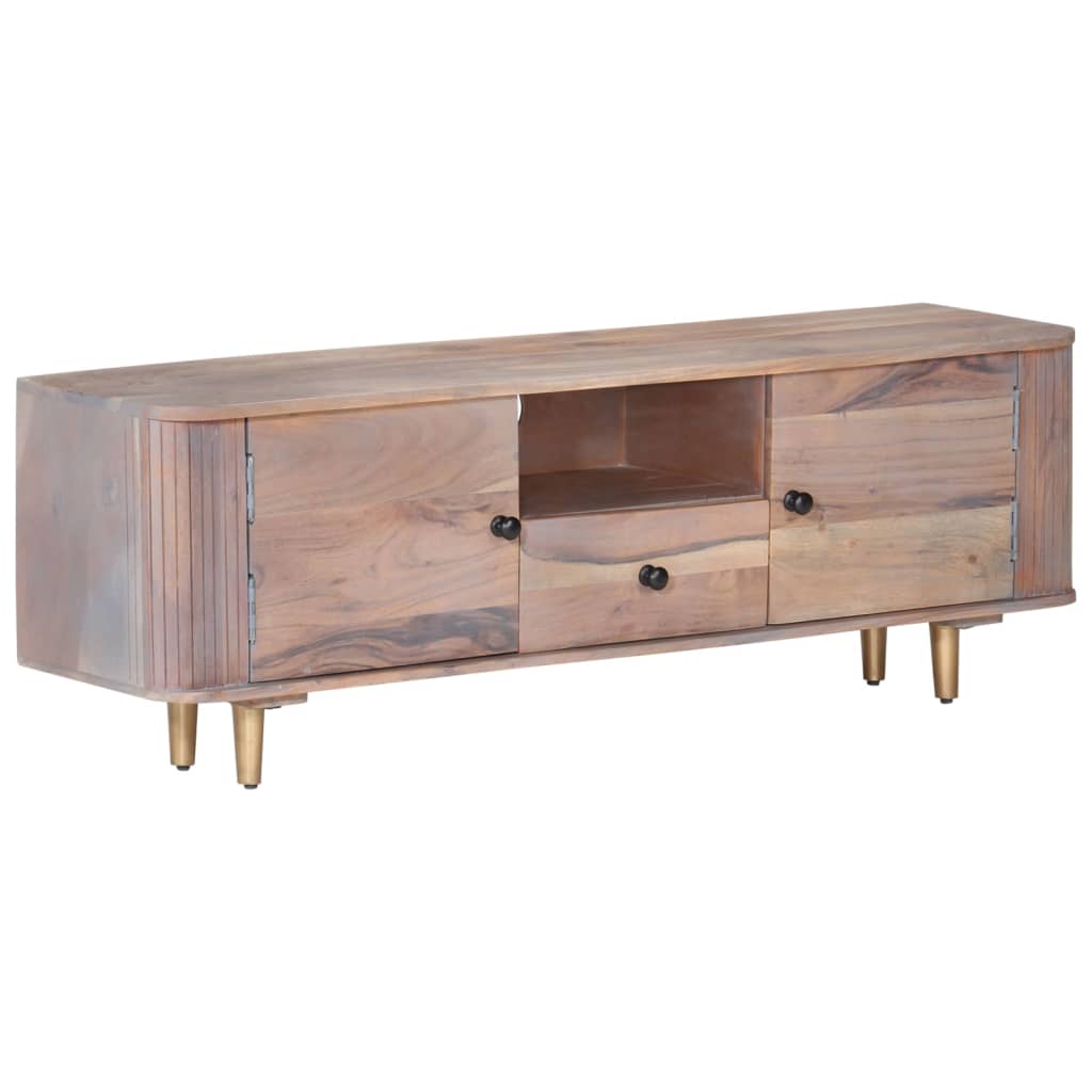 Meuble TV 118x30x40 cm Bois d'acacia massif - XIOS