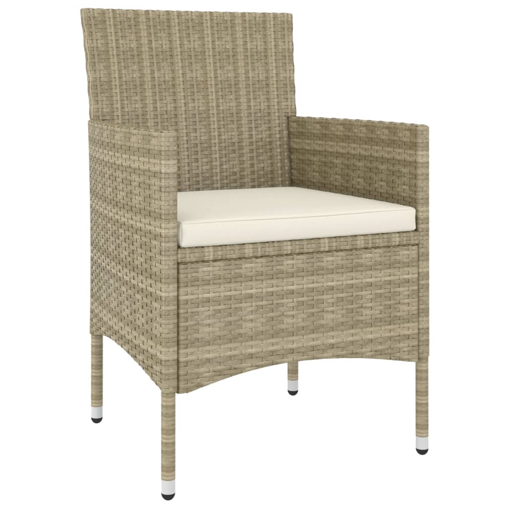 Salon de jardin 5 pcs Résine tressée Beige