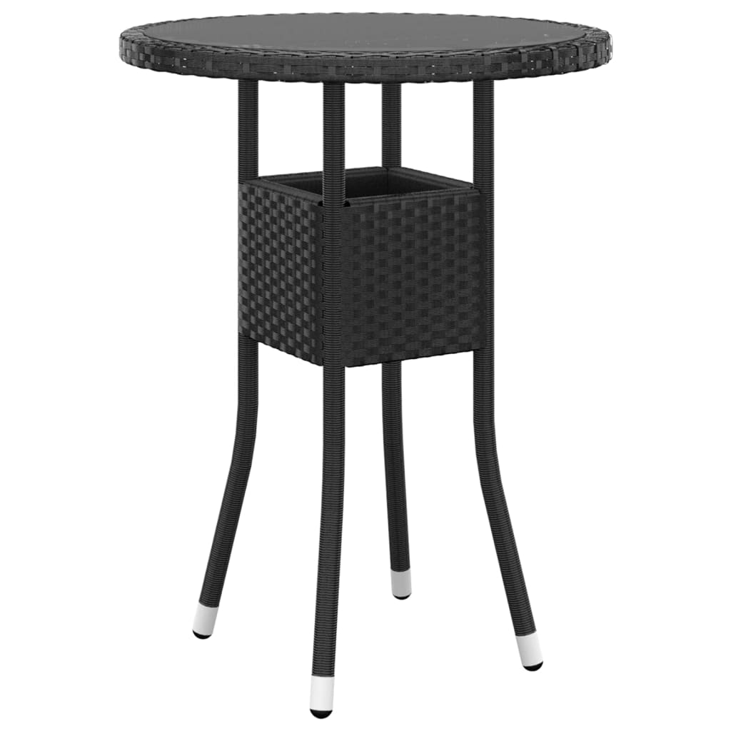 Salon de jardin 5 pcs Résine tressée Noir