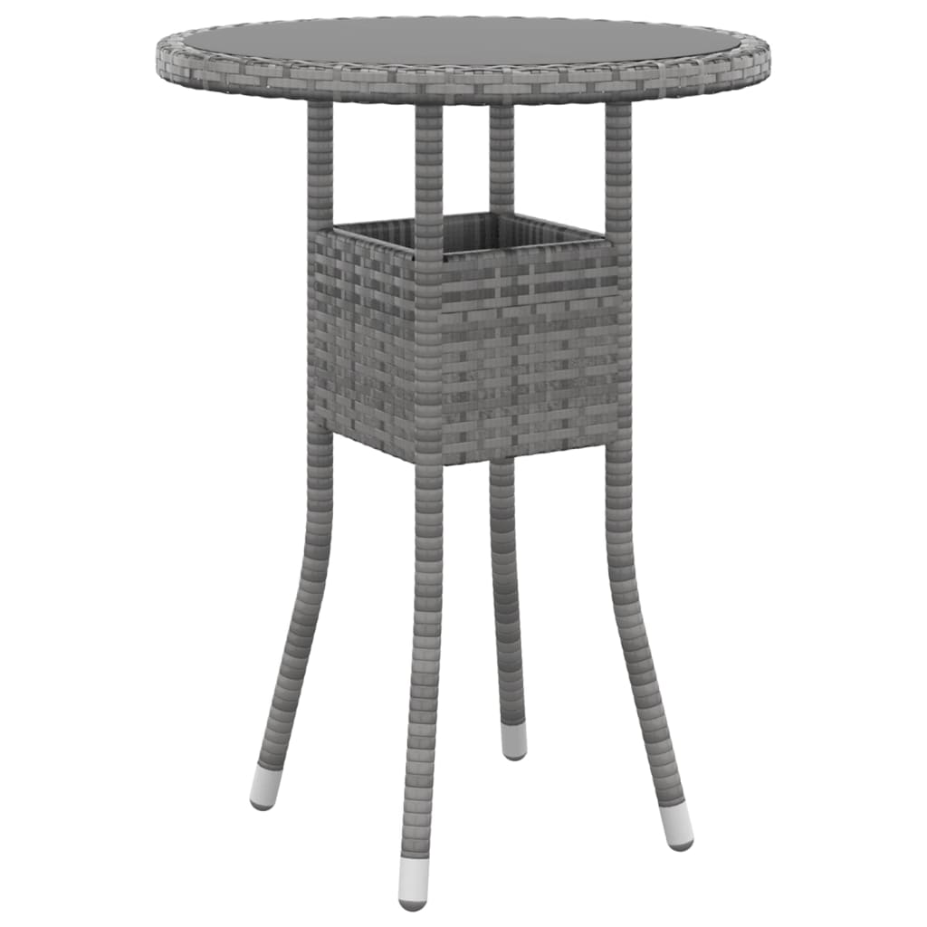 Salon de jardin 5 pcs Résine tressée Gris