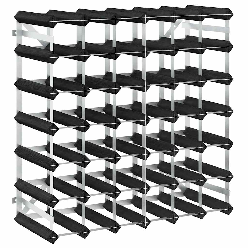 Casier à bouteilles pour 42 bouteilles Noir Bois de pin solide - XIOS