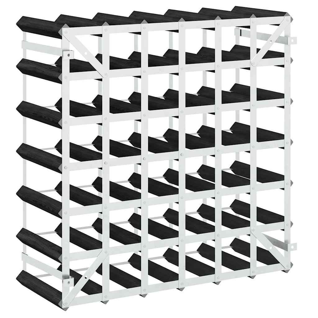 Casier à bouteilles pour 42 bouteilles Noir Bois de pin solide - XIOS