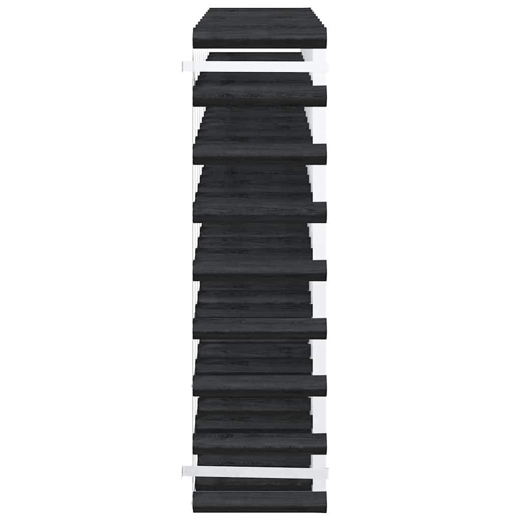 Casier à bouteilles pour 72 bouteilles Noir Bois de pin solide - XIOS