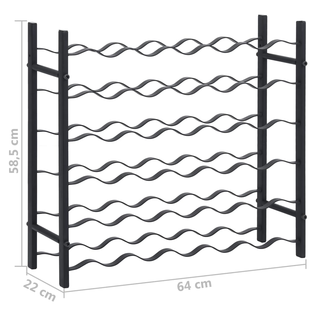 Casier à bouteilles pour 36 bouteilles Noir Fer - XIOS