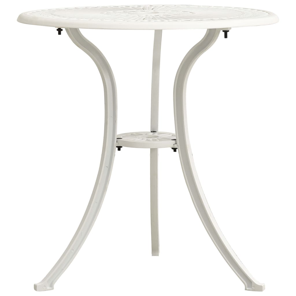 Ensemble de bistro 3 pcs Aluminium coulé Blanc