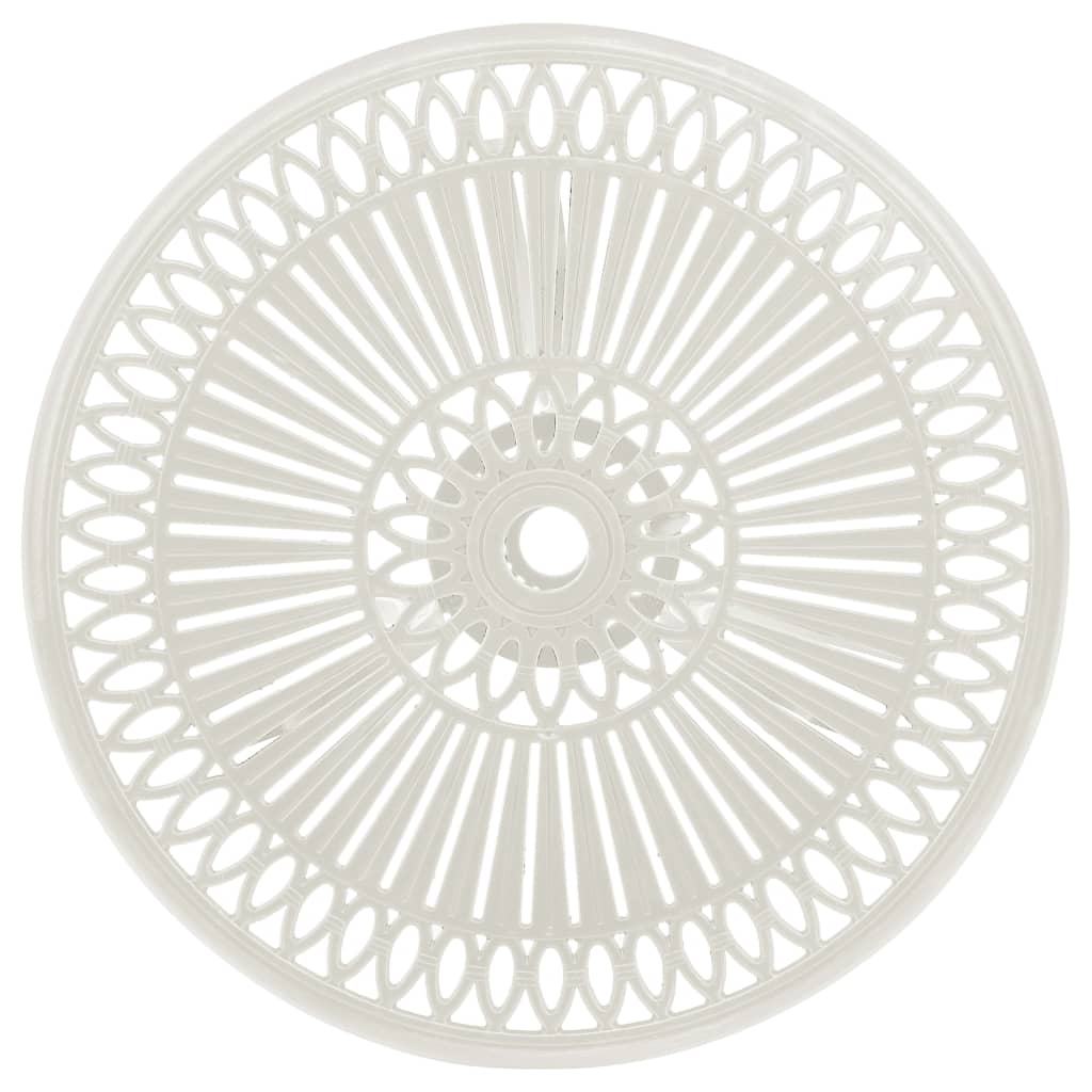 Ensemble de bistro 3 pcs Aluminium coulé Blanc