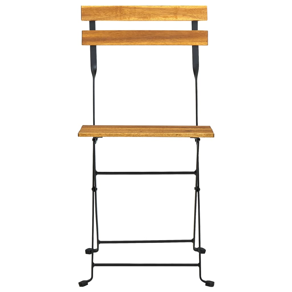 Ensemble à manger d'extérieur pliable 5pcs Bois d'acacia solide