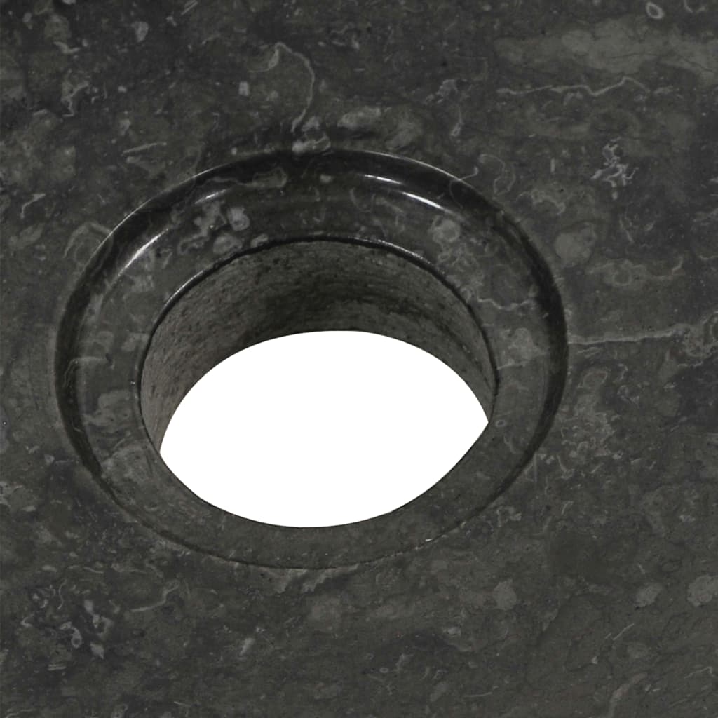 Armoire de toilette en teck solide avec lavabo en marbre Noir - XIOS