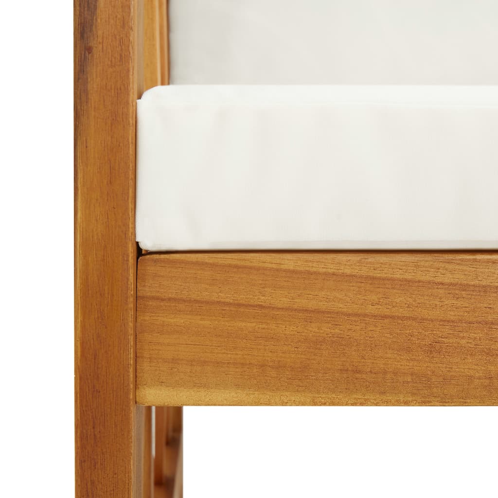 Salon de jardin 5 pcs avec coussins Bois d'acacia solide