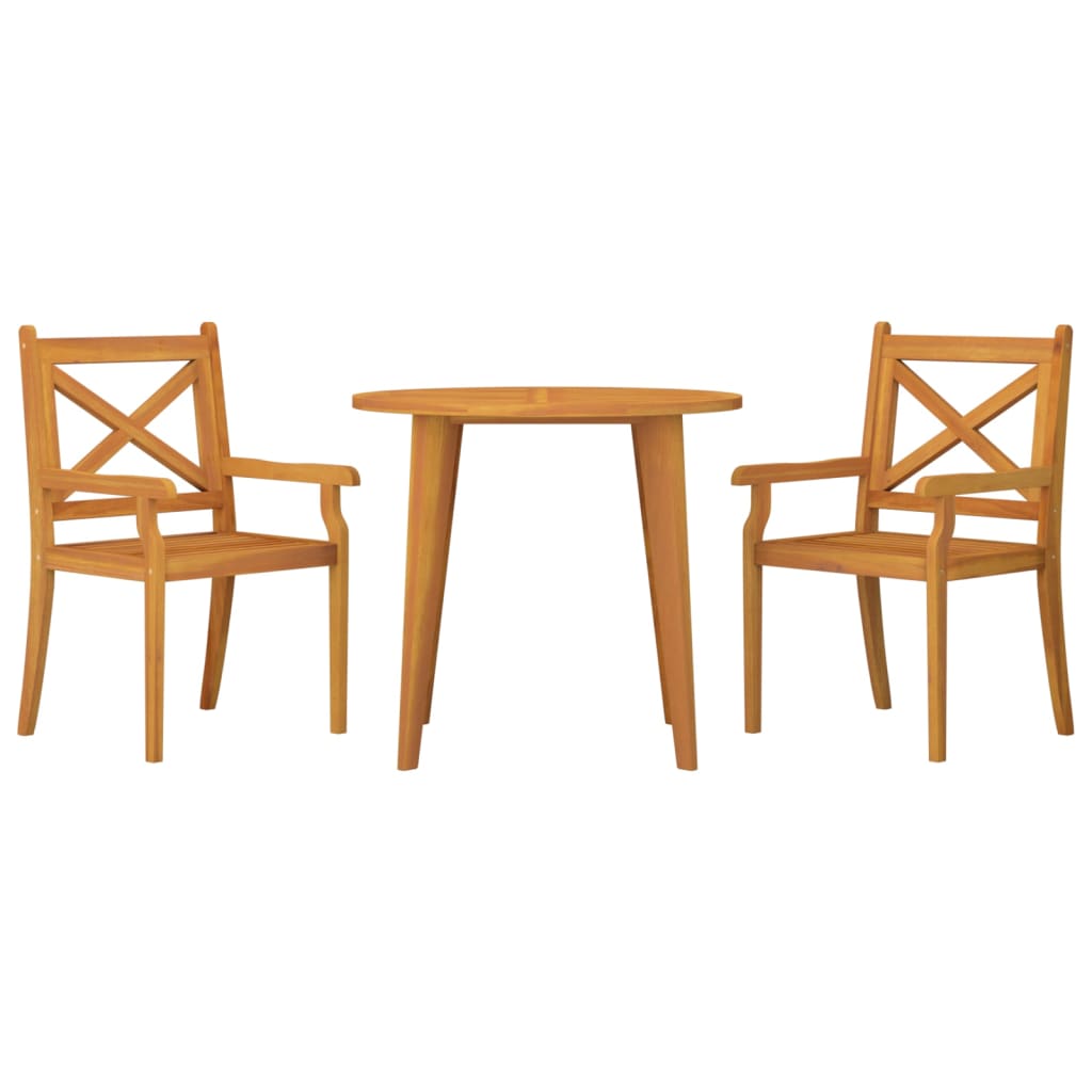 Ensemble à manger de jardin 3 pcs Bois d'acacia solide