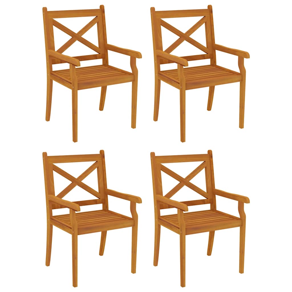 Ensemble à manger de jardin 5 pcs Bois d'acacia solide