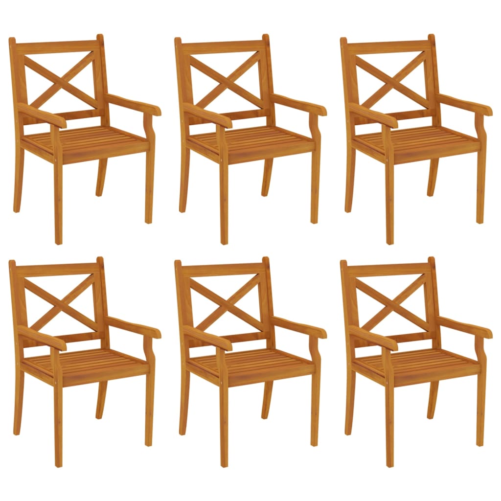 Ensemble à manger de jardin 7 pcs Bois d'acacia solide
