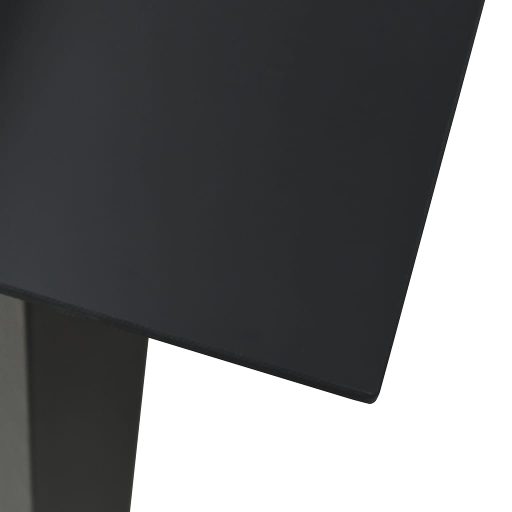 Ensemble à manger d'extérieur 3 pcs Rotin PVC Noir