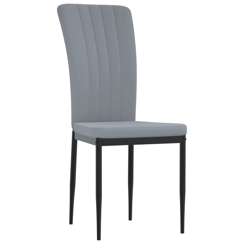 Chaises à manger lot de 2 Gris clair Velours - XIOS