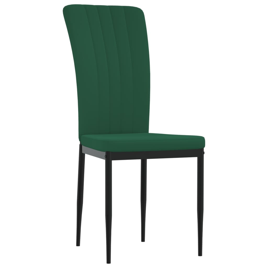 Chaises à manger lot de 2 Vert foncé Velours - XIOS