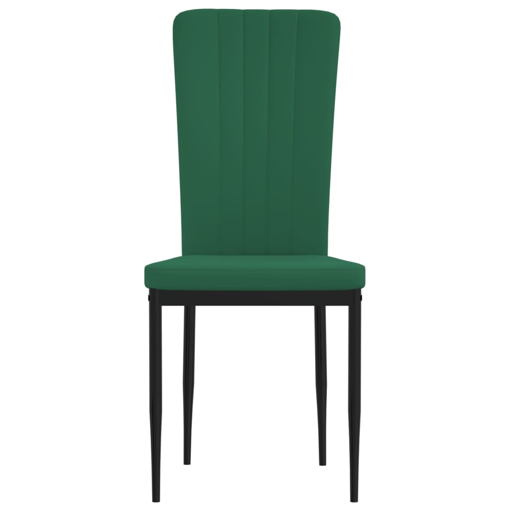 Chaises à manger lot de 2 Vert foncé Velours - XIOS