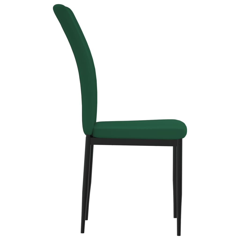 Chaises à manger lot de 2 Vert foncé Velours - XIOS