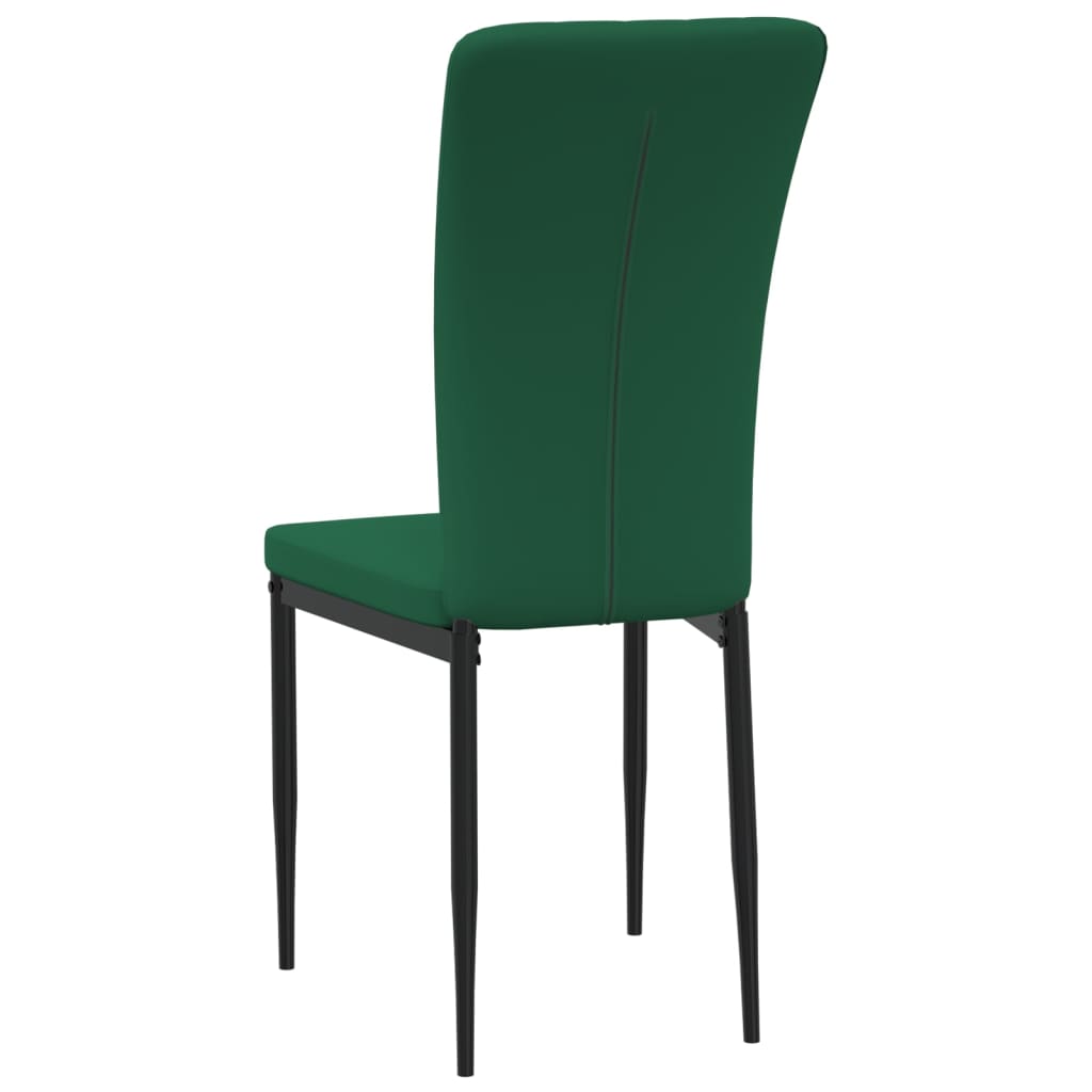 Chaises à manger lot de 2 Vert foncé Velours - XIOS