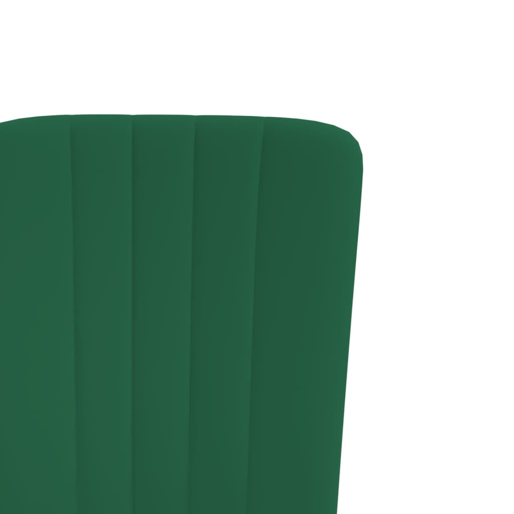 Chaises à manger lot de 2 Vert foncé Velours - XIOS