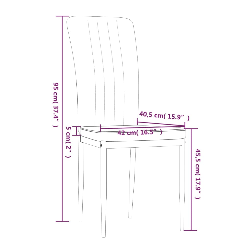 Chaises à manger lot de 2 Vert foncé Velours - XIOS