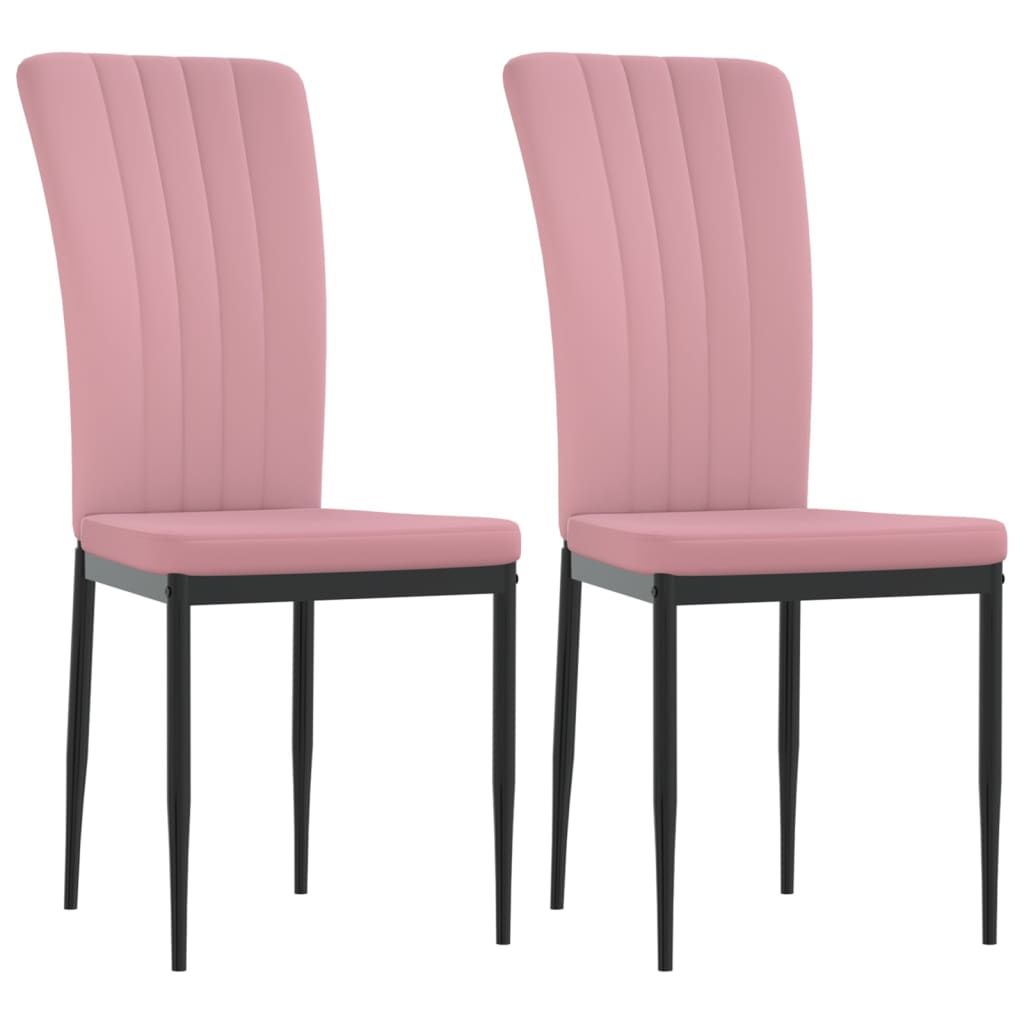 Chaises à manger lot de 2 Rose Velours - XIOS