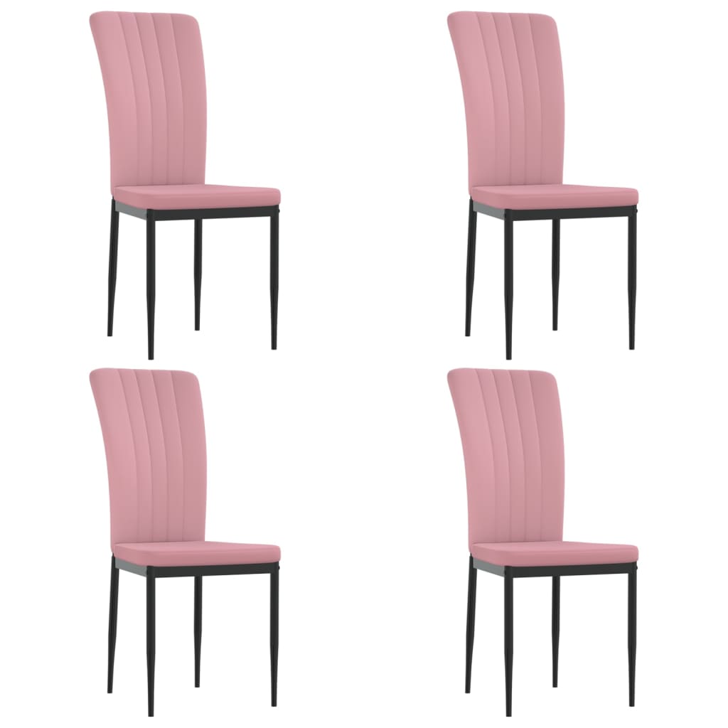Chaises à manger lot de 4 Rose Velours - XIOS
