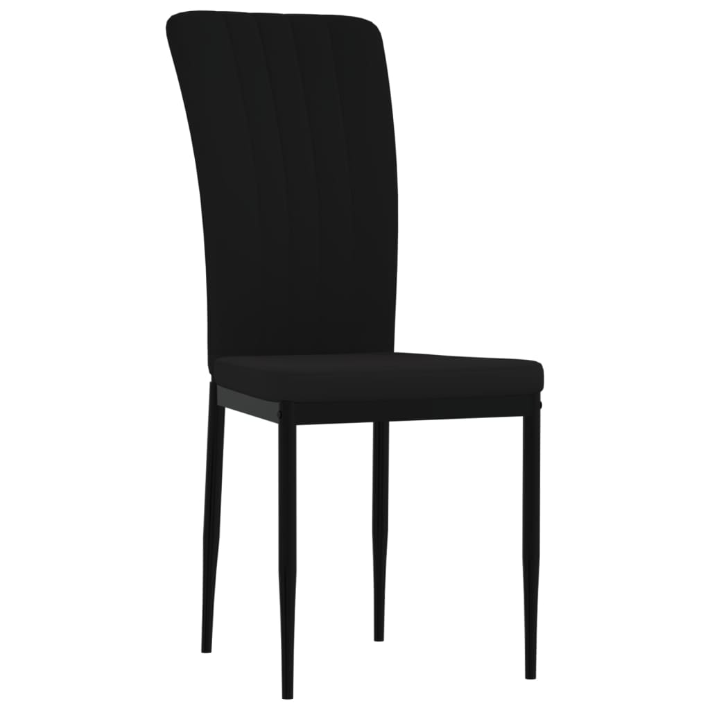 Chaises à manger lot de 4 Noir Velours - XIOS