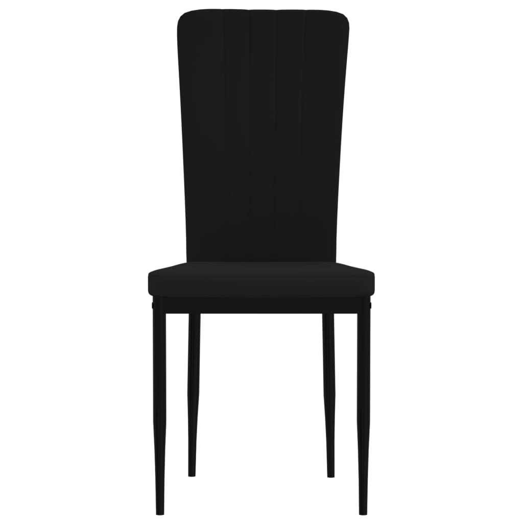Chaises à manger lot de 4 Noir Velours - XIOS