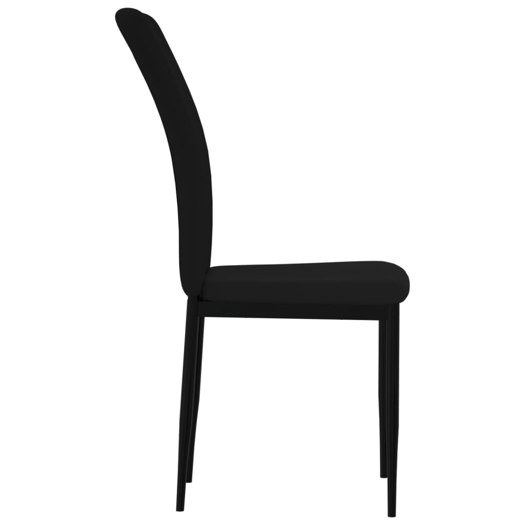 Chaises à manger lot de 4 Noir Velours - XIOS