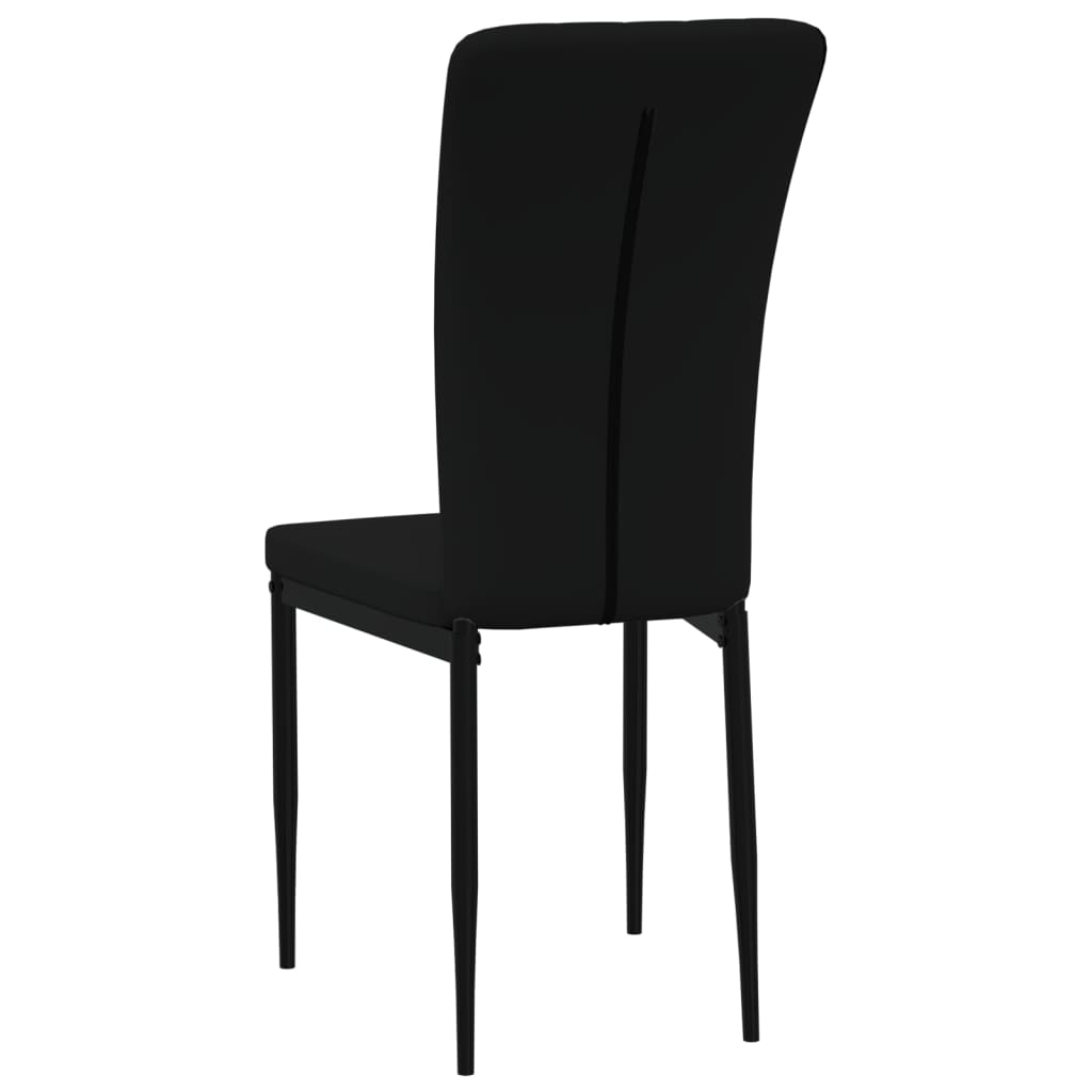 Chaises à manger lot de 4 Noir Velours - XIOS