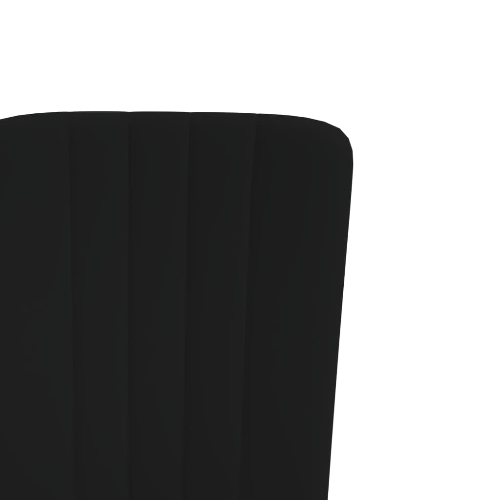 Chaises à manger lot de 4 Noir Velours - XIOS
