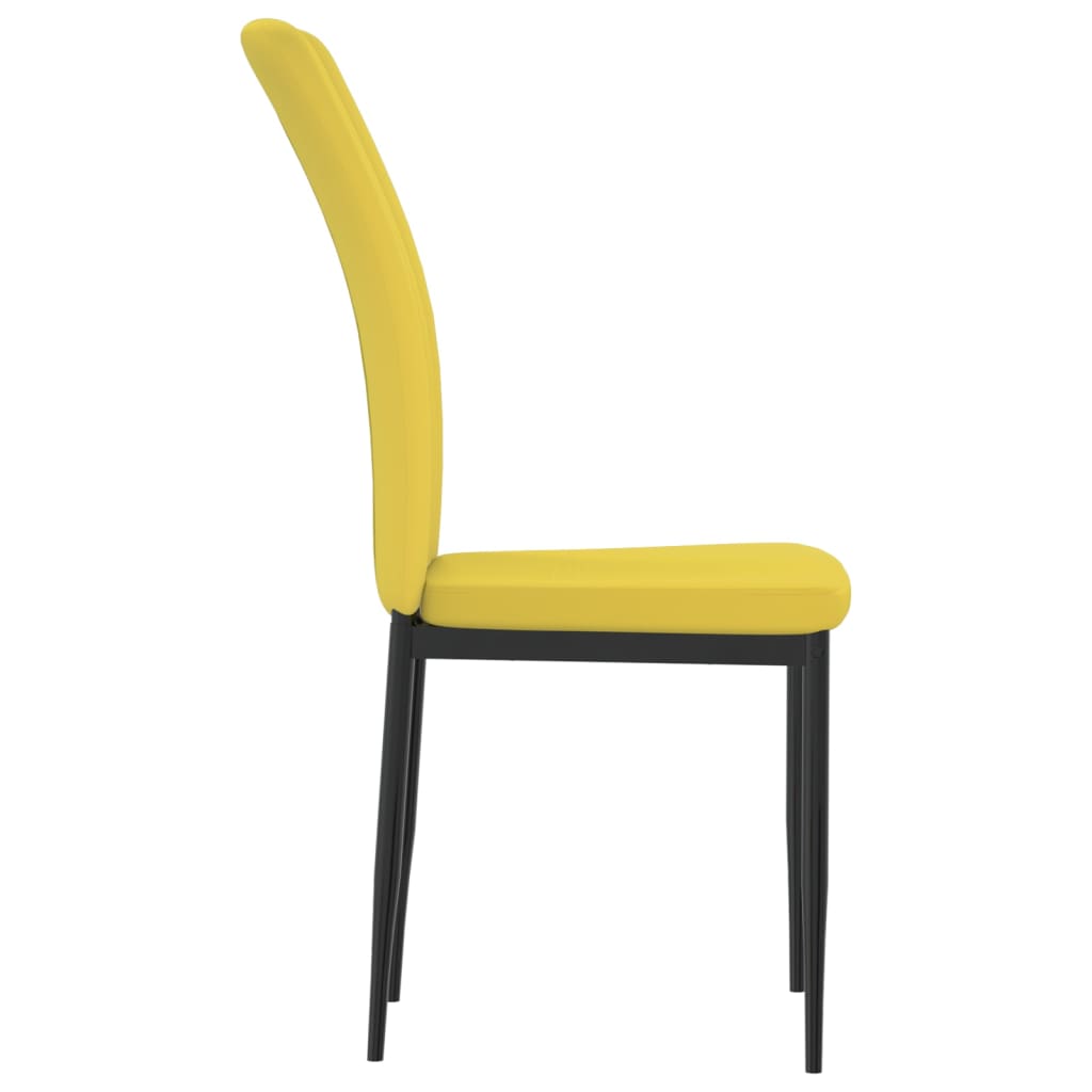 Chaises à manger lot de 4 Jaune moutarde Velours - XIOS